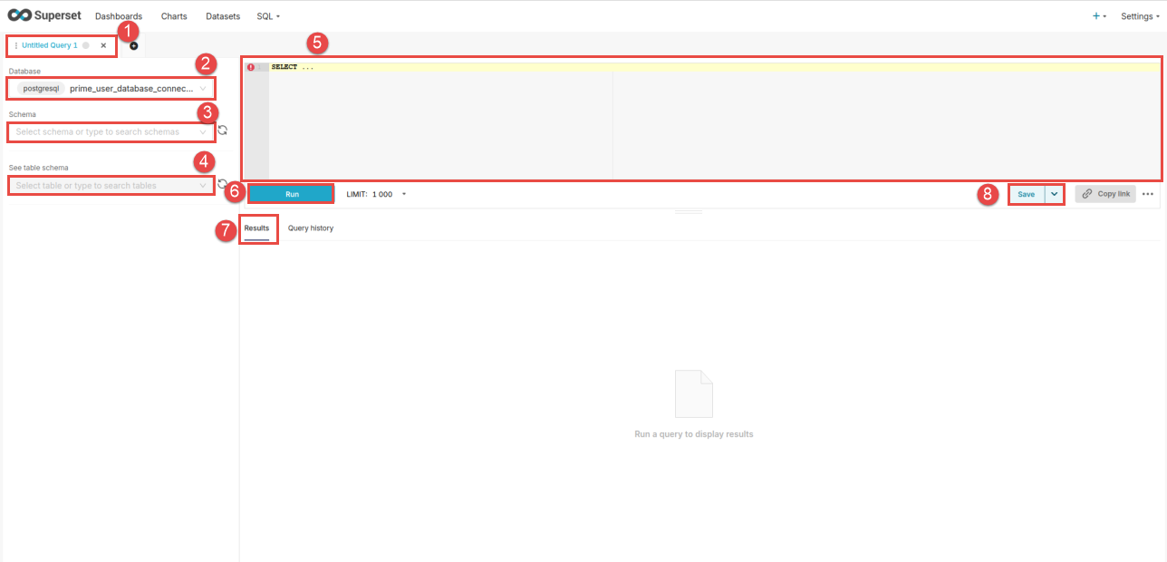SQL Lab interface in Superset