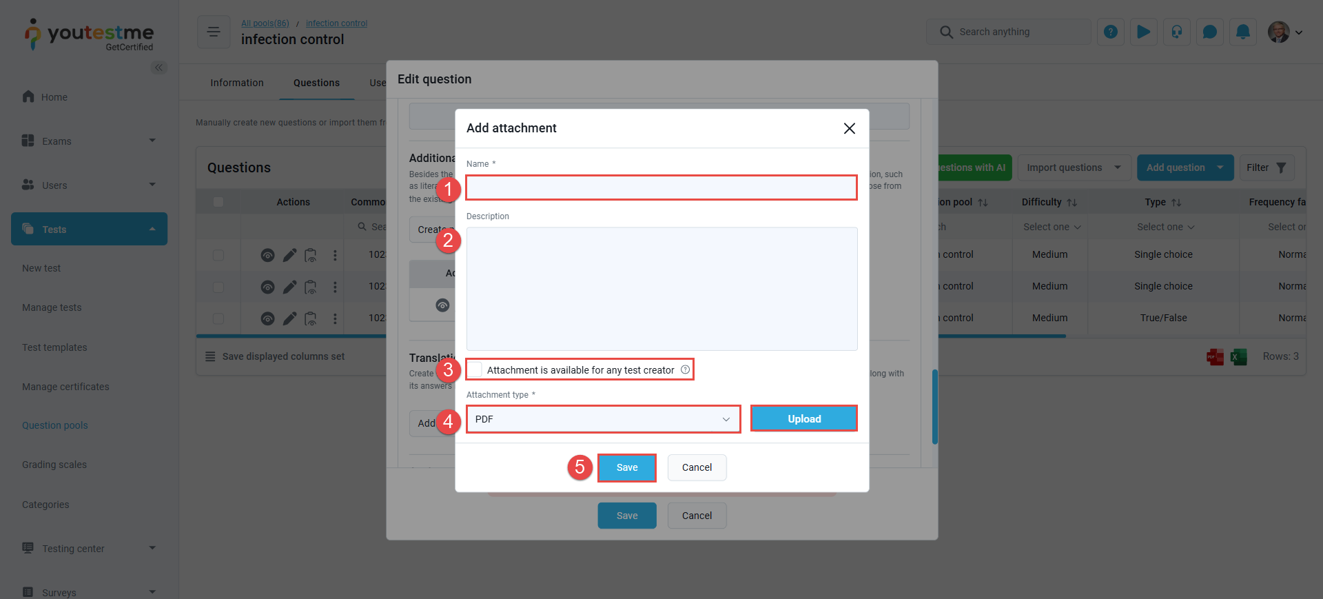 Add attachment