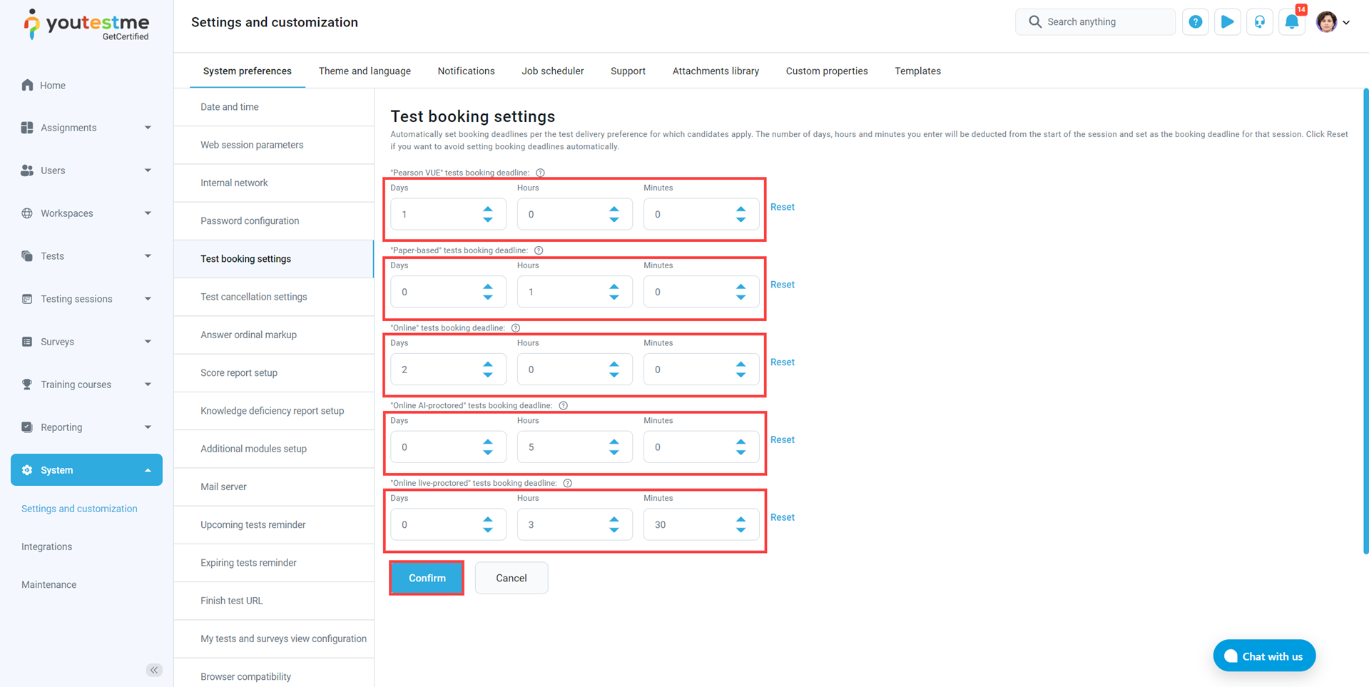 Booking Deadline
