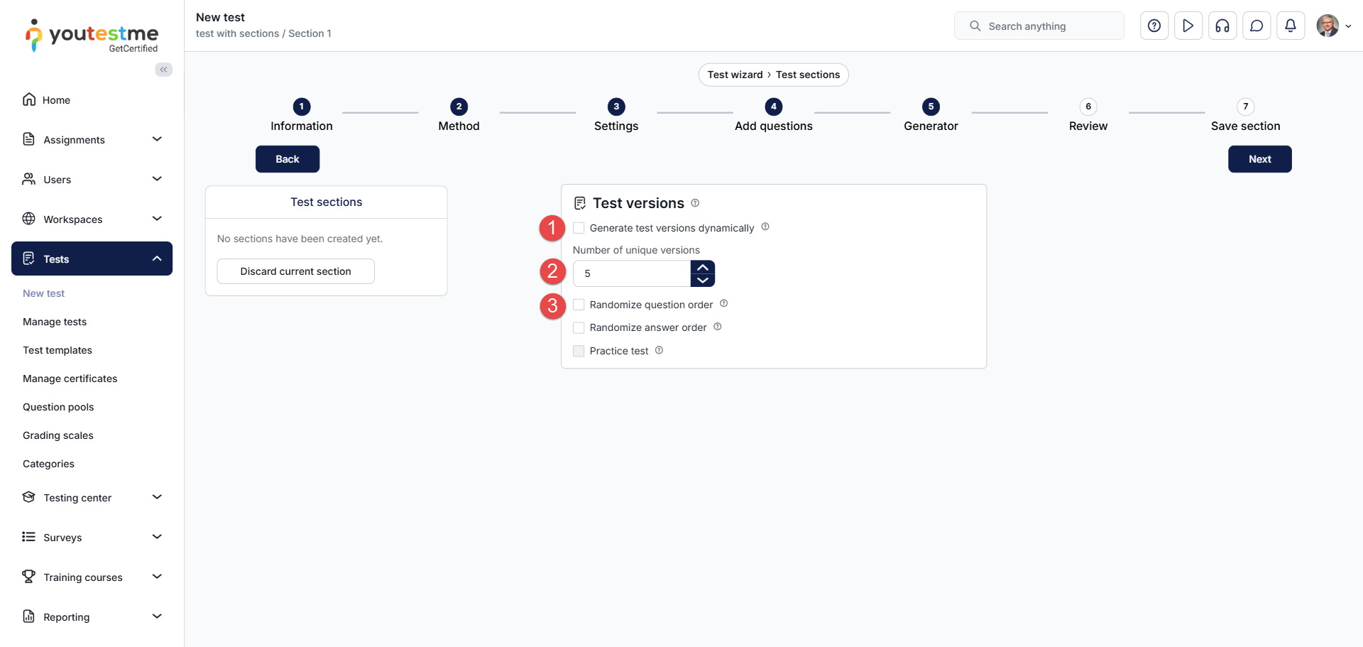Generator - Based on categories