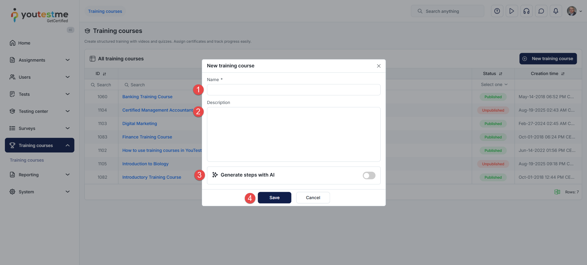 New training course