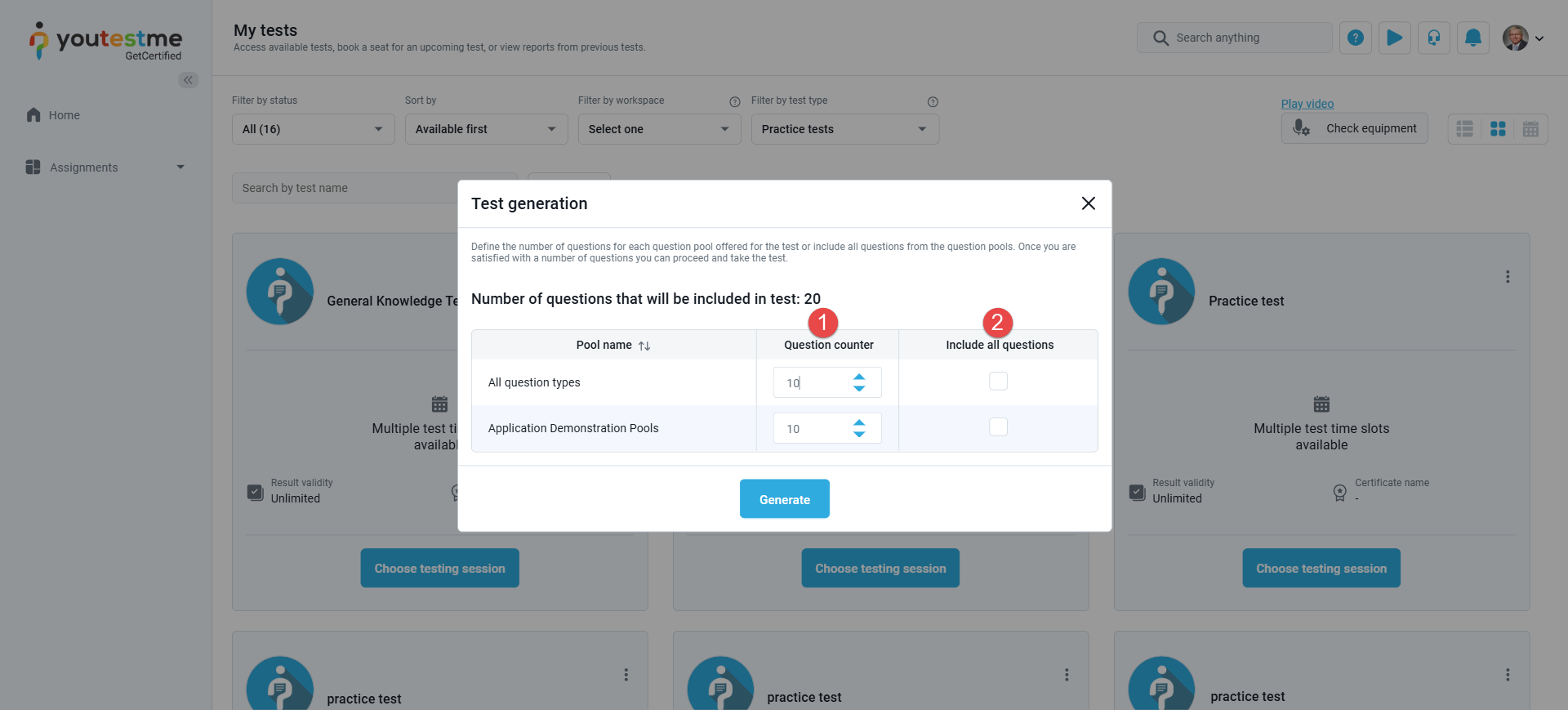 Practice Test - Generated based on categories