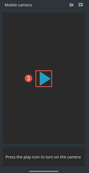 Click the play button to start streaming