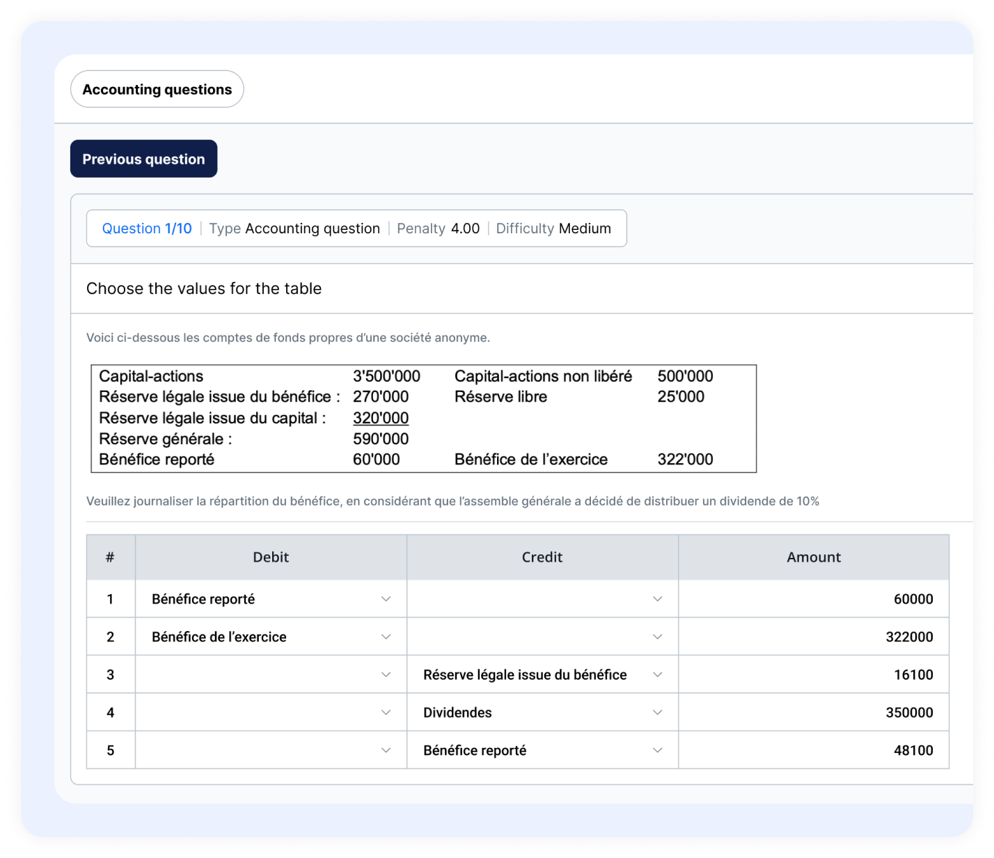 Accounting Questions YouTestMe