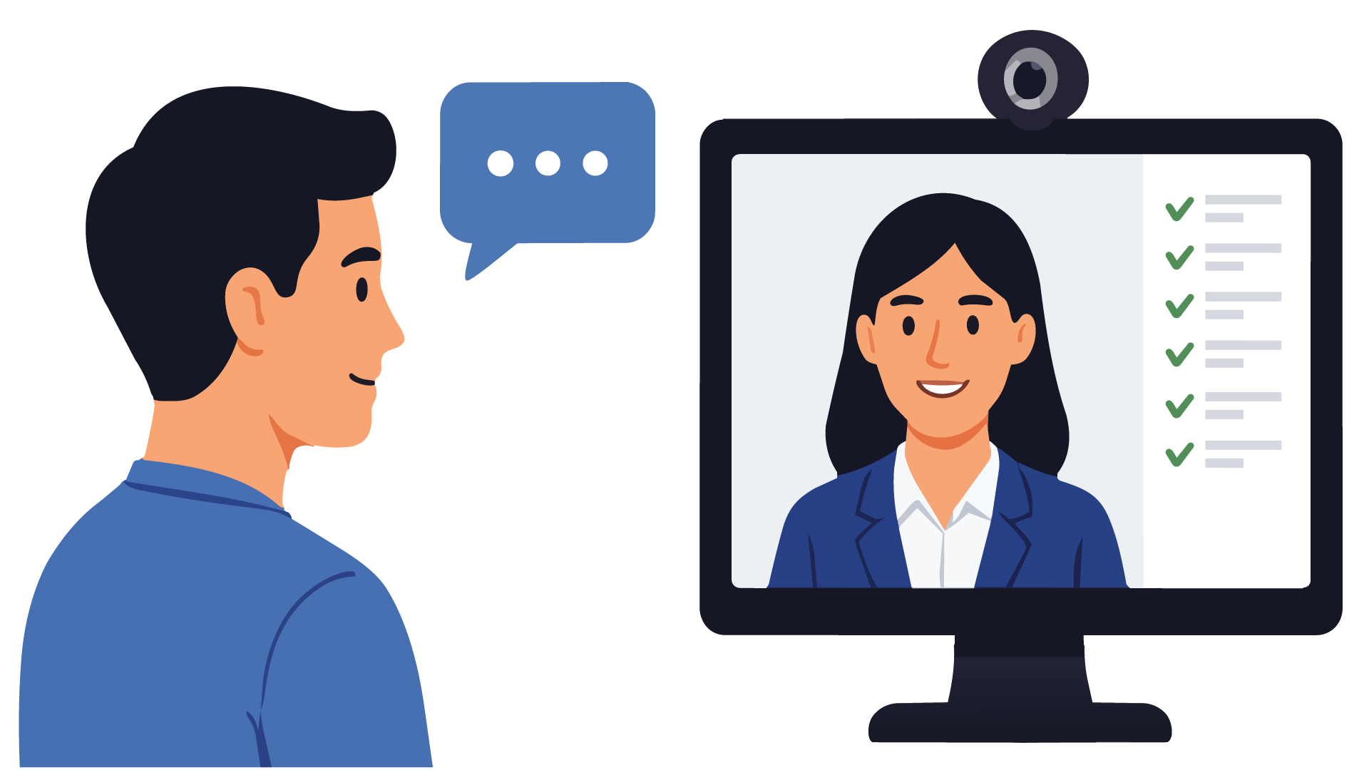 Virtual Interview illustration